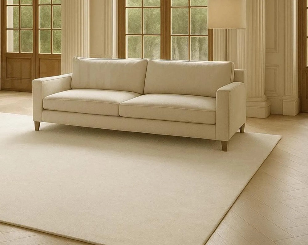 Modern Green Area Rug: Minimalist Scandinavian Style