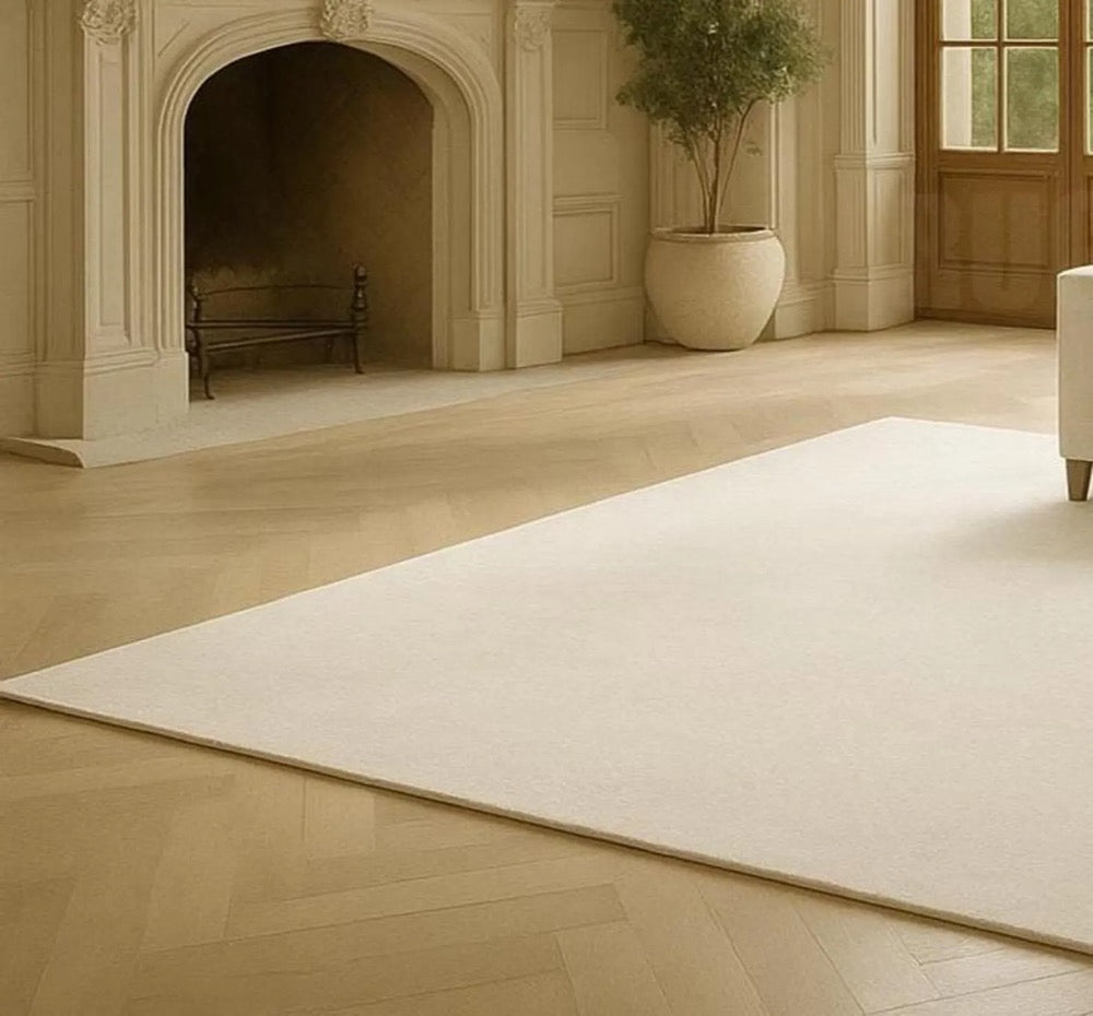 Modern Green Area Rug: Minimalist Scandinavian Style