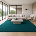 Teal Area Rug: Modern Minimalist Scandinavian Decor